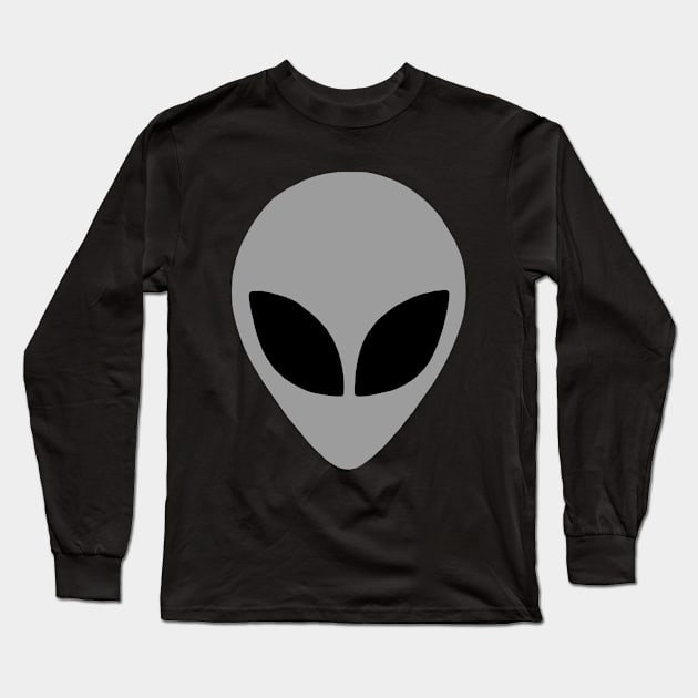 Alien Head Long Sleeve T-Shirt by JerryWLambert